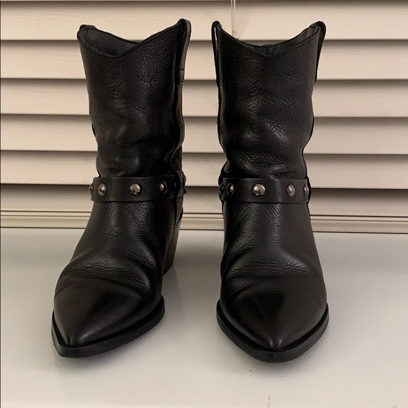 KURT GEIGER CARVELA  Black Cowboy Studded  Boots - Picture 10 of 13